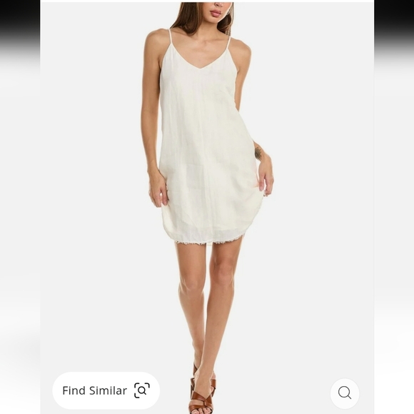 Revolve Krisa NWTs Linen Frayed Dress - Picture 1 of 7
